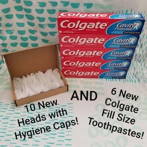NEW 10 Sonicare Replacement Heads & 5 Toothpastes
